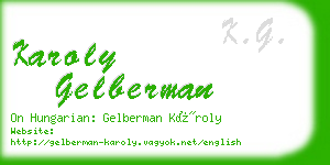 karoly gelberman business card